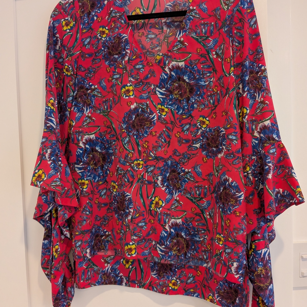 Prabal Gurung Pink Floral Blouse